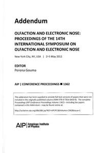 Oflaction & Electronic Nose Proceedings of the 14th Intl Symposium on Oflaction & Electronic Nose