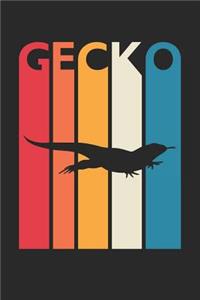 Vintage Gecko Notebook - Gift for Animal Lover - Colorful Gecko Diary - Retro Gecko Journal