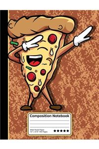 Dabbing Pizza Slice Composition Notebook