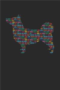Swedish Vallhund Journal - Swedish Vallhund Notebook 'Word Cloud' - Gift for Swedish Vallhund Lovers