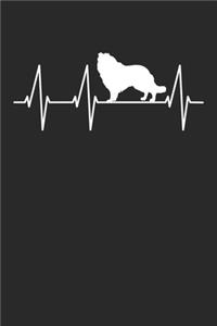 Collie Journal - Collie Notebook 'Dog Heartbeat' - Gift for Collie Lovers