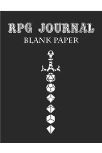 RPG Journal For Dungeon Master Notes, BLANK UNLINED PAPER 120 pages
