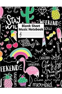 Blank Sheet Music Notebook