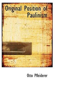 Original Position of Paulinism