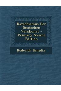 Katechismus Der Deutschen Verskunst