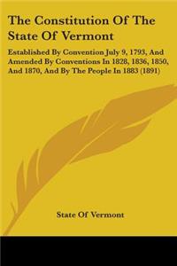 Constitution Of The State Of Vermont