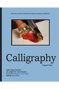 Calligraphy Paper Pad - Blue Cover - 25 sheets