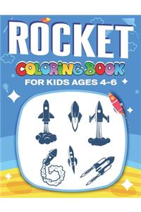 Rocket Coloring Book for Kids Ages 4-6