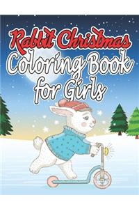 Rabbit Christmas Coloring Book for Girls