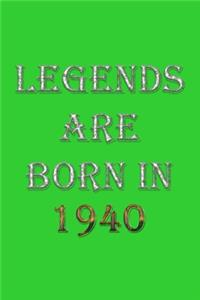 Legends Are Born In 1940 Notebook