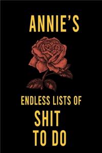 Annie's Endless Lists of Shit to do
