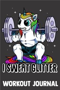 I Sweat Glitter Workout Journal