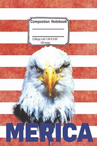 MERICA COMPOSITION NOTEBOOK College Ruled 7.44