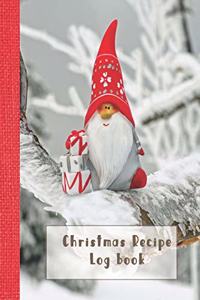 Christmas recipe log book