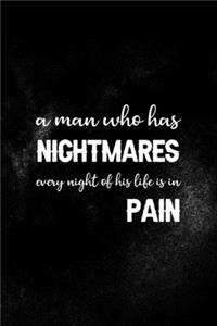 A Man Who Has Nightmares Every Night Of His Life Is In Pain