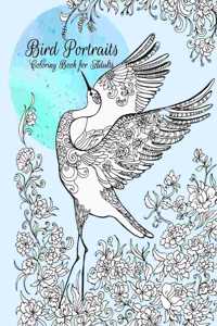 Bird Portraits Coloring Book for Adults