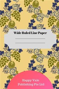 Cute Grape Theme Wide Ruled Line Paper