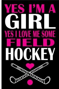 Field Hockey Girls Notebook Journal