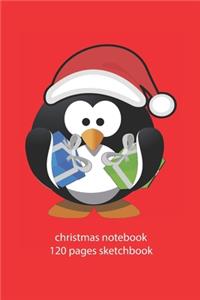 christmas notebook 120 pages sketchbook