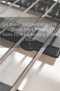 La basse est importante dans un groupe, sans elle la musique est vide