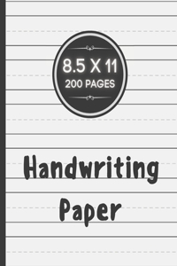 Handwriting Paper 200 Pages