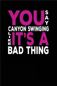 You Say Canyon Swinging Like It's A Bad Thing
