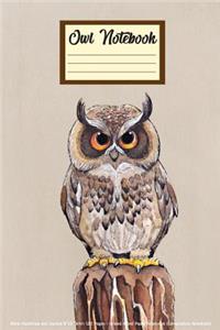 Owls Notebook: Blank Notebook and Journal 6"x9" With 120 Pages - Wided Ruled Paper Notebook (Composition Notebook): Notebook For Kids