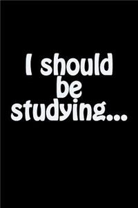 I Should Be Studying...: A Lined Notebook Perfect for Your Everyday Needs.