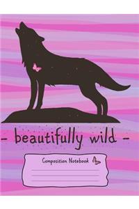 Wolf Butterfly Composition Notebook