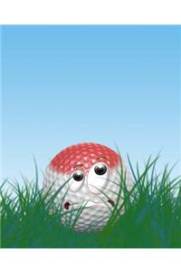 Funny Golf Gift Idea Golfer Humor Scared Golf Ball Composition Book Notebook 130 Pages