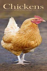 Chickens 2021 Slim Calendar