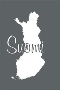 Suomi - Slate Grey Lined Notebook with Margins (Finland): 101 Pages, Medium Ruled, 6 x 9 Journal, Soft Cover