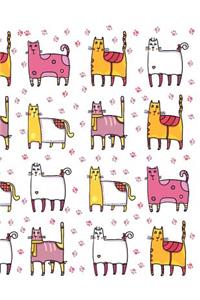 My Big Fat Journal Notebook For Cat Lovers Funny Cats Wearing Socks Pattern 1