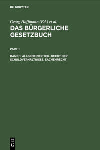 Allgemeiner Teil. Recht Der Schuldverhältnisse. Sachenrecht