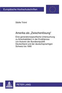 Amerika ALS «Zwischenloesung»: Eine Generationsspezifische Untersuchung Zu Amerikabildern in Der Erzaehlprosa Von Autoren Der Bundesrepublik Deutschland Und Der Deutschsprachigen 