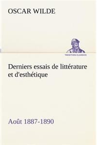 Derniers essais de littérature et d'esthétique