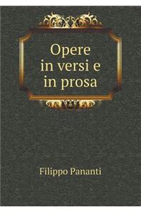 Opere in versi e in prosa