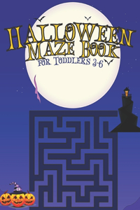 Halloween Maze Book for Toddlers 3-6