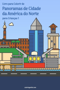 Livro para Colorir de Panoramas de Cidade da América do Norte para Crianças 1