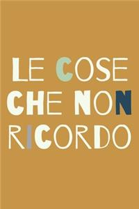 Le cose che non ricordo - arancia
