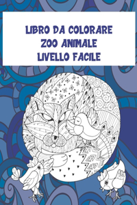 Libro da colorare - Livello facile - Zoo Animale