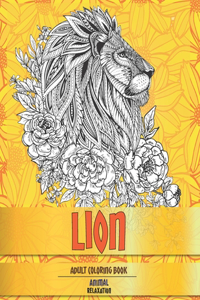 Adult Coloring Book Relaxation - Animal - Lion