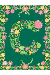 Floral Initial C Monogram Journal