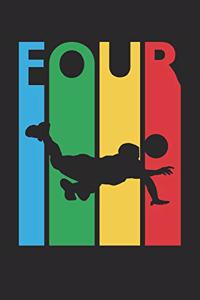 Volleyball Notebook for 4 Year Old Boys and Girls - Colorful Volleyball Journal - 4th Birthday Gift for Volleyball Player Diary