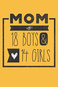 MOM of 18 BOYS & 14 GIRLS