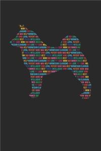 Norwegian Elkhound Journal - Norwegian Elkhound Notebook 'Word Cloud' - Gift for Norwegian Elkhound Lovers