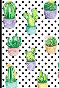 Dot Grid Journal Bullet Planner with Dotted Pages Cactus Plant Pattern Art Cover Perfect for Daily or Weekly Planning, School or Logbook