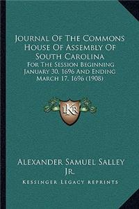 Journal of the Commons House of Assembly of South Carolina