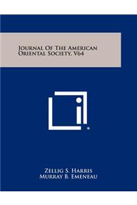 Journal of the American Oriental Society, V64