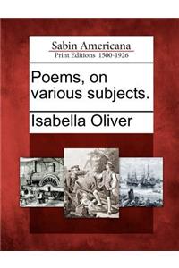 Poems, on Various Subjects.